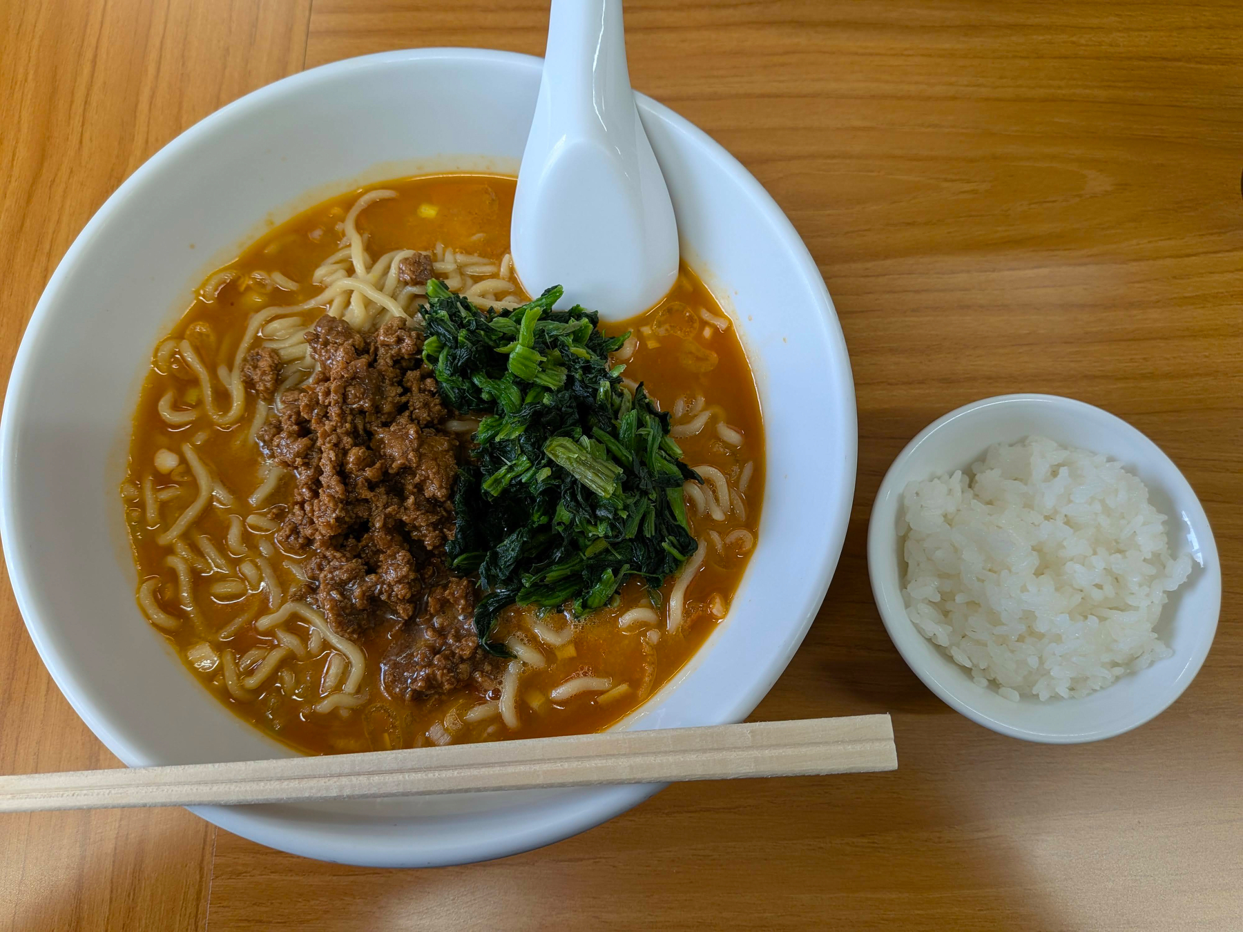 ふうりゅう：担々麺（一口ごはんサービス）　#青空ごはん部