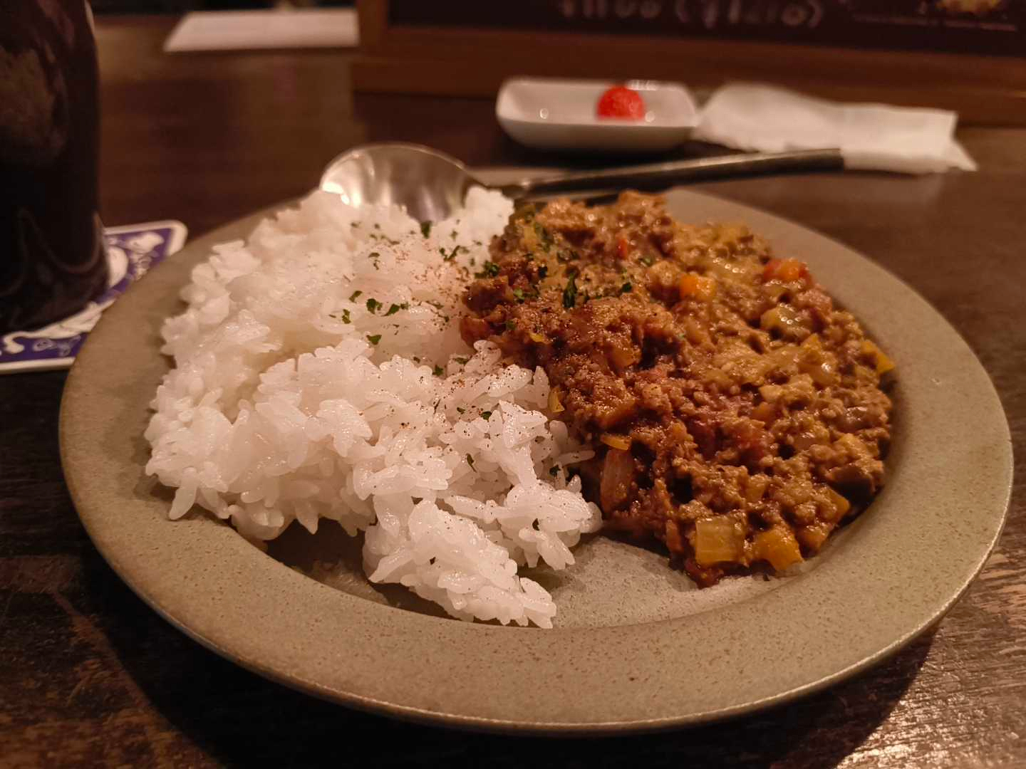 Cabaret Cafe うっふ：スパイシーキーマカレー　#青空ごはん部