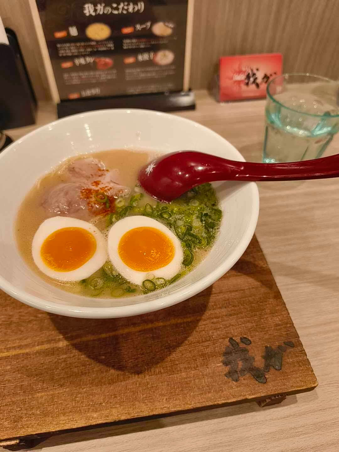 麺屋 我ガ：小ラーメン（味玉トッピング）　#青空ごはん部