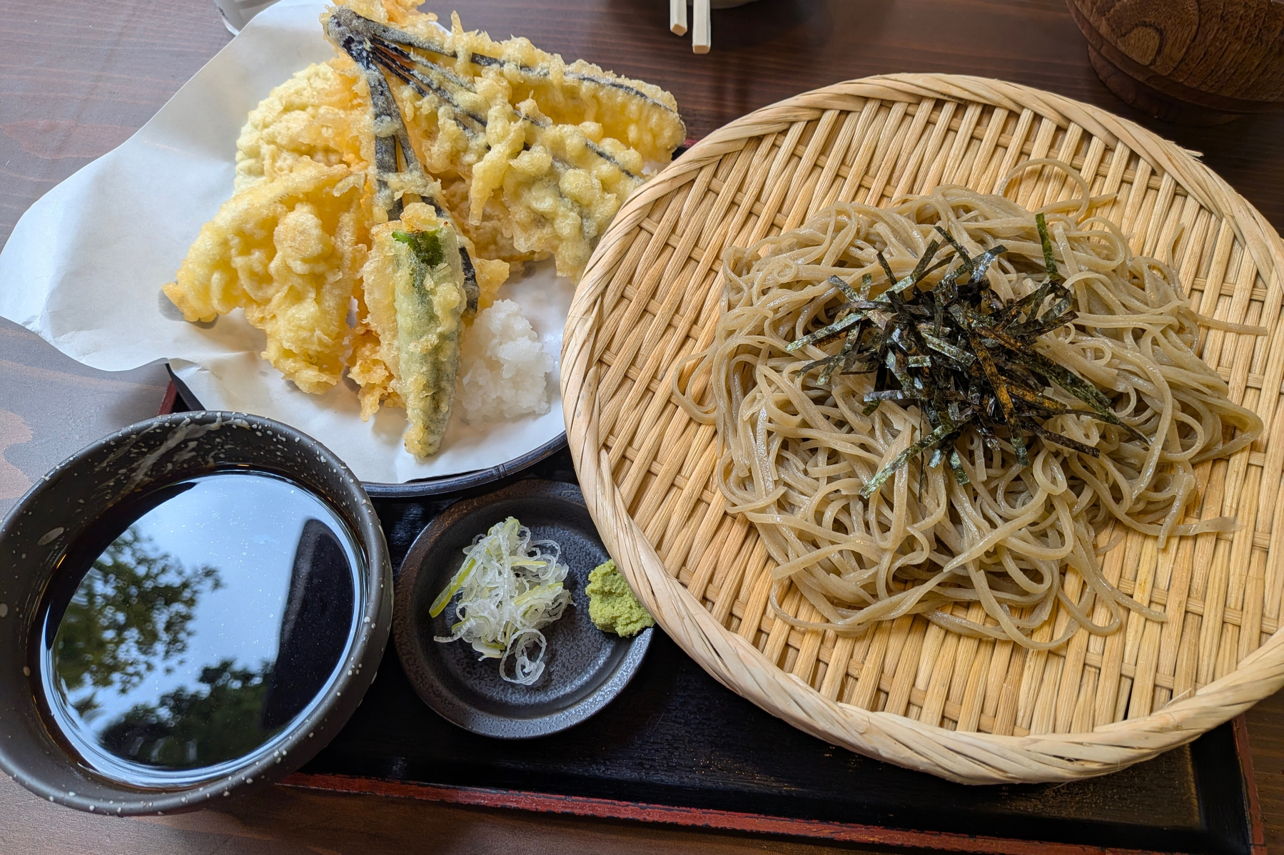 深大寺手打ちそば処 松葉茶屋：天ざるそば　#青空ごはん部